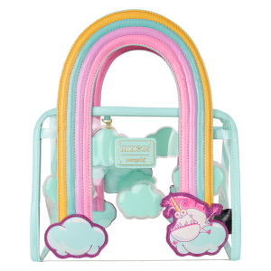 Minions Fluffy Unicorn Rainbow Clear Mini Tote Crossbody Bag