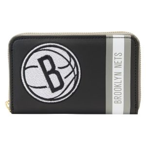 NBA Brooklyn Nets Patch Icons Zip Around Wallet