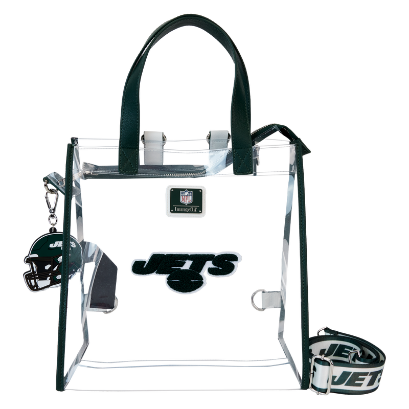 NFL New York Jets Clear Convertible Backpack & Tote Crossbody Stadium Bag