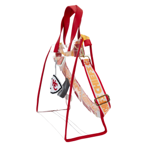 NFL Kansas City Chiefs Clear Convertible Backpack & Tote Crossbody Stadium Bag