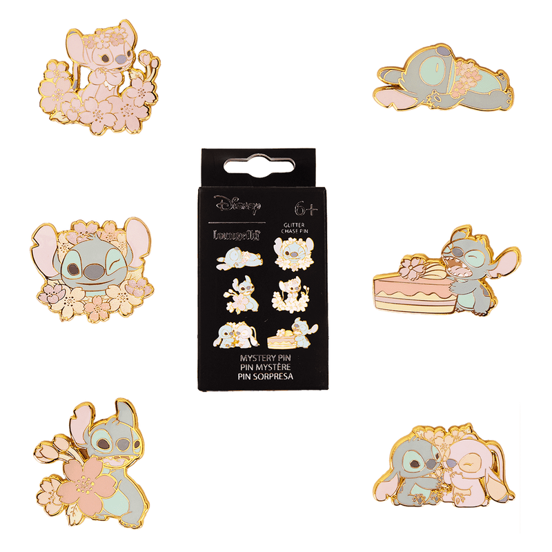 Stitch & Angel Cherry Blossom Mystery Box Pin
